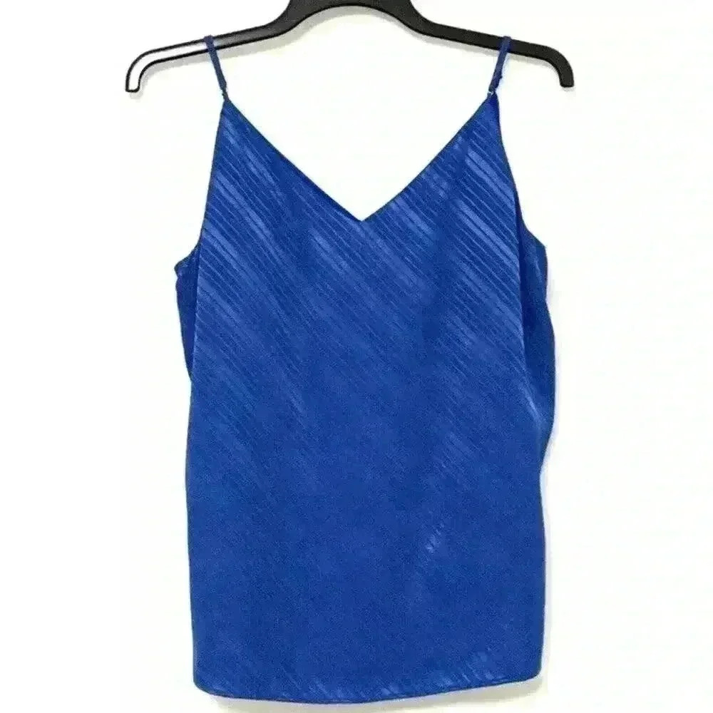 Calvin Klein‎ Women's Size XL Blue Stripe Strappy Cami Top
